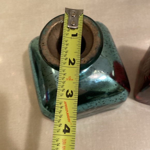 Rouge‎ Mercury Glass Decanter style Vase Set - Red and Blue Metallic look - Picture 5 of 16